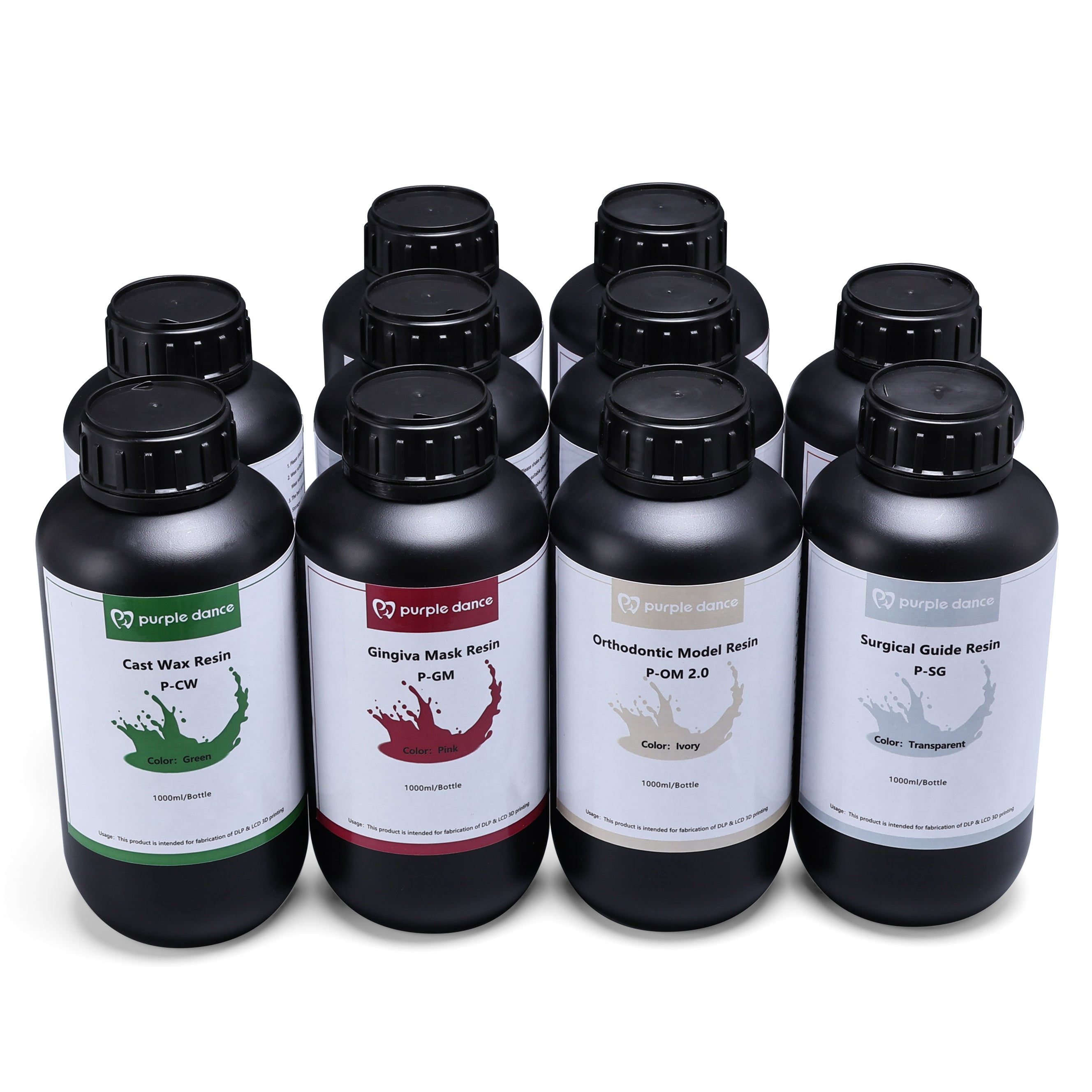 The best 405nm / 385nm digital dental resin for LCD / DLP / SLA 3D printer 2023 manufacturer wholesaler Purple Dance